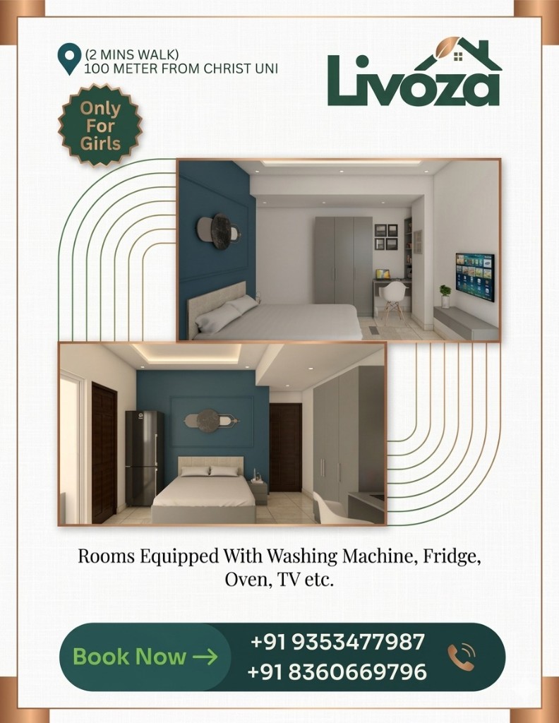 Livoza Girls PG — Premium furnished room